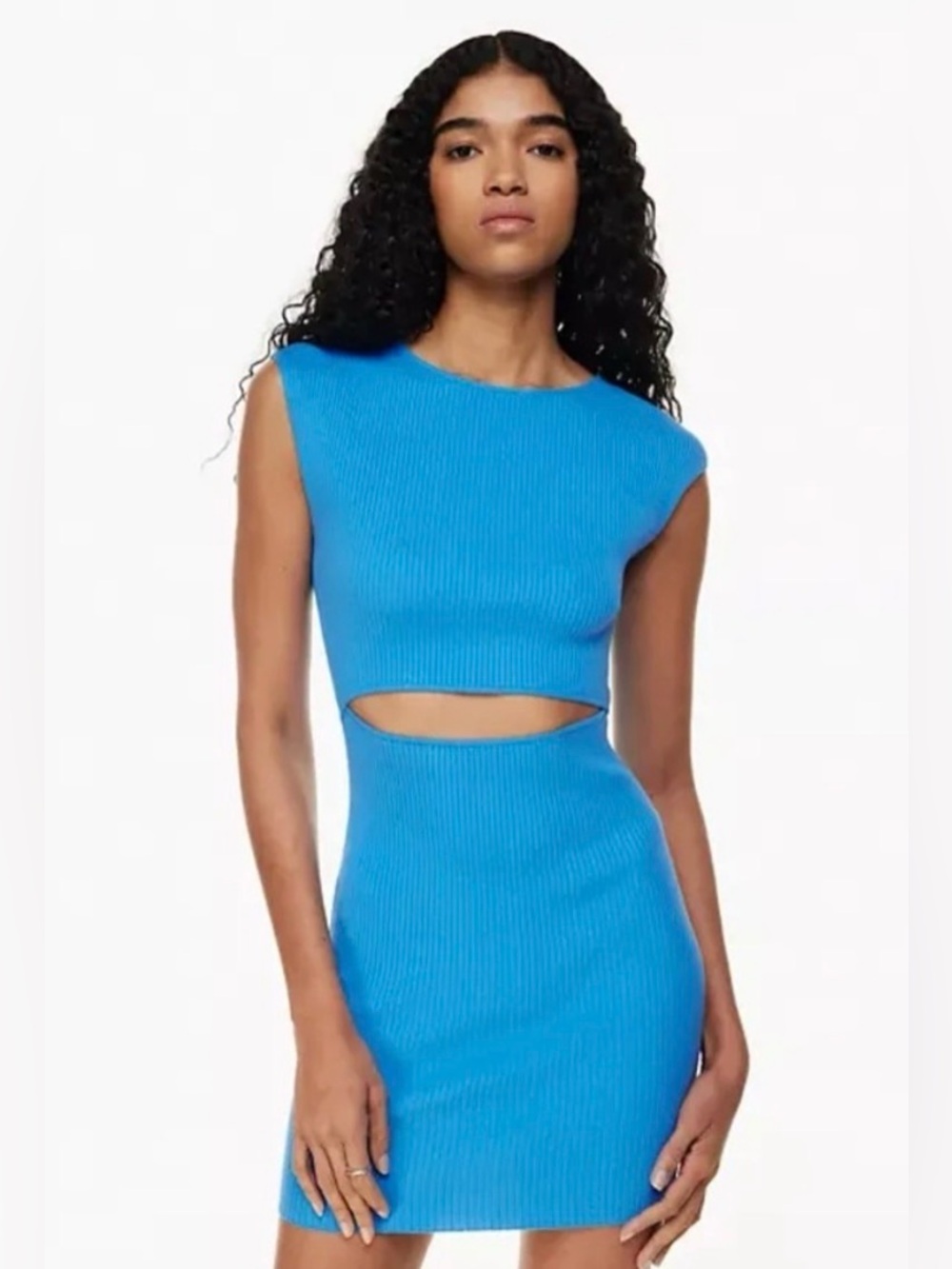 ARITZIA Wilfred Cutout Knit Mini Dress Bright Blue Women’s xxs bodycon
